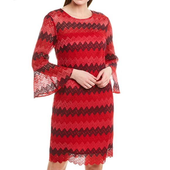 Trina Turk zigzag lace dress - size 12 - Picture 1 of 13